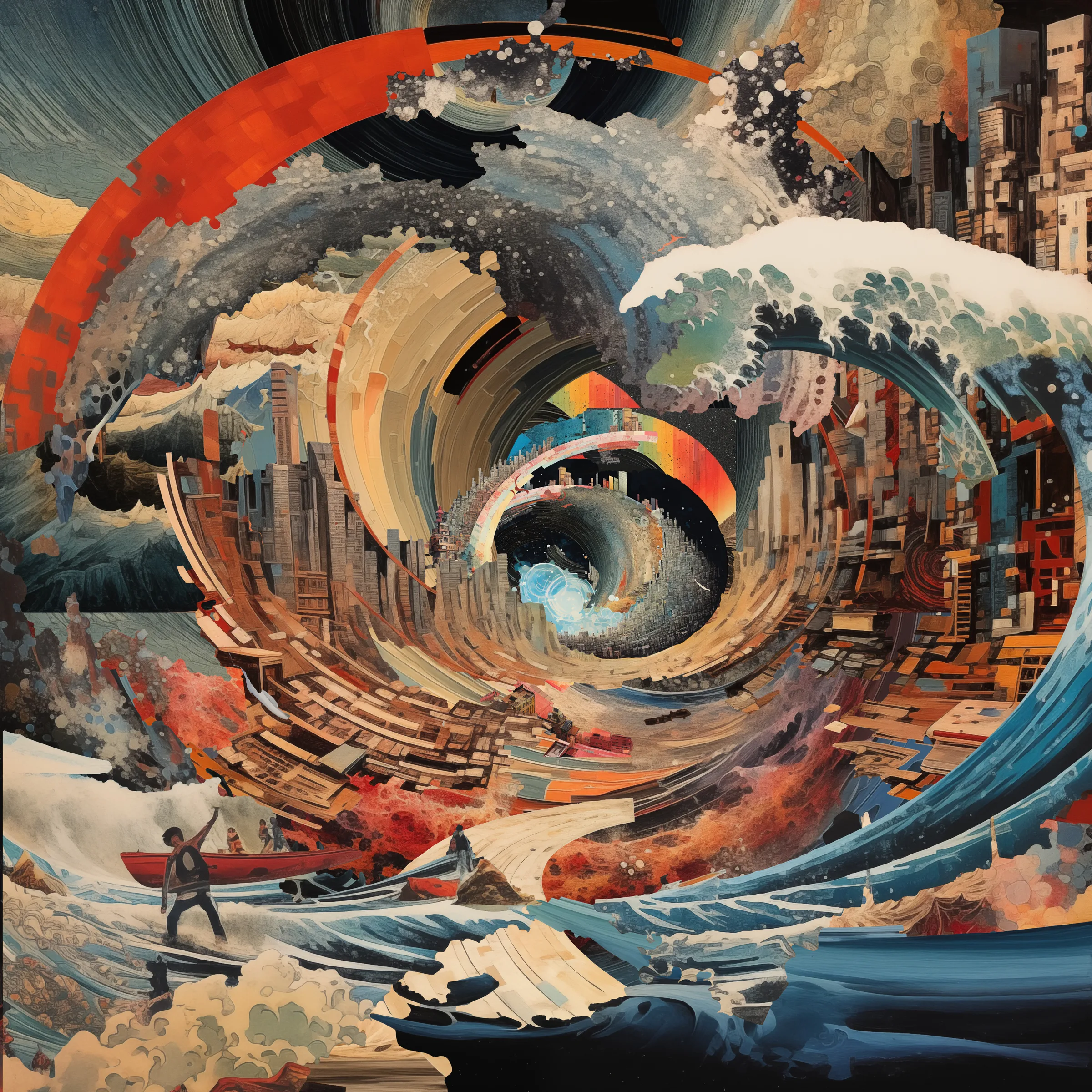 Collage: Hanuman’s Wave.